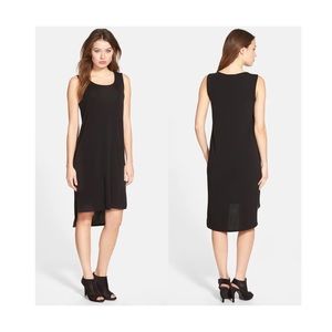 100% SILK NWT Black Scoop Neck Tank Dress